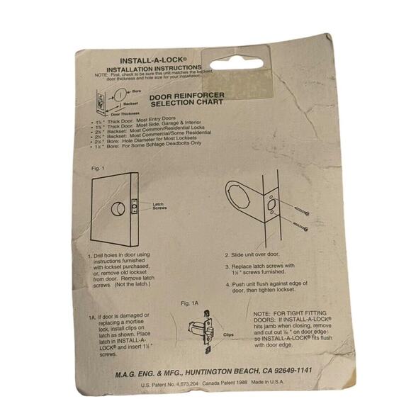 MAG Security Brass Door Reinforcer 2036-ABV Fits 1-3/4" Door 2 3/8 Backset New - Picture 5 of 7